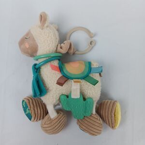 Itzy Ritzy Llama 6 Inch Plush Rattle Cactus Boho Stroller Car Seat Activity Toy